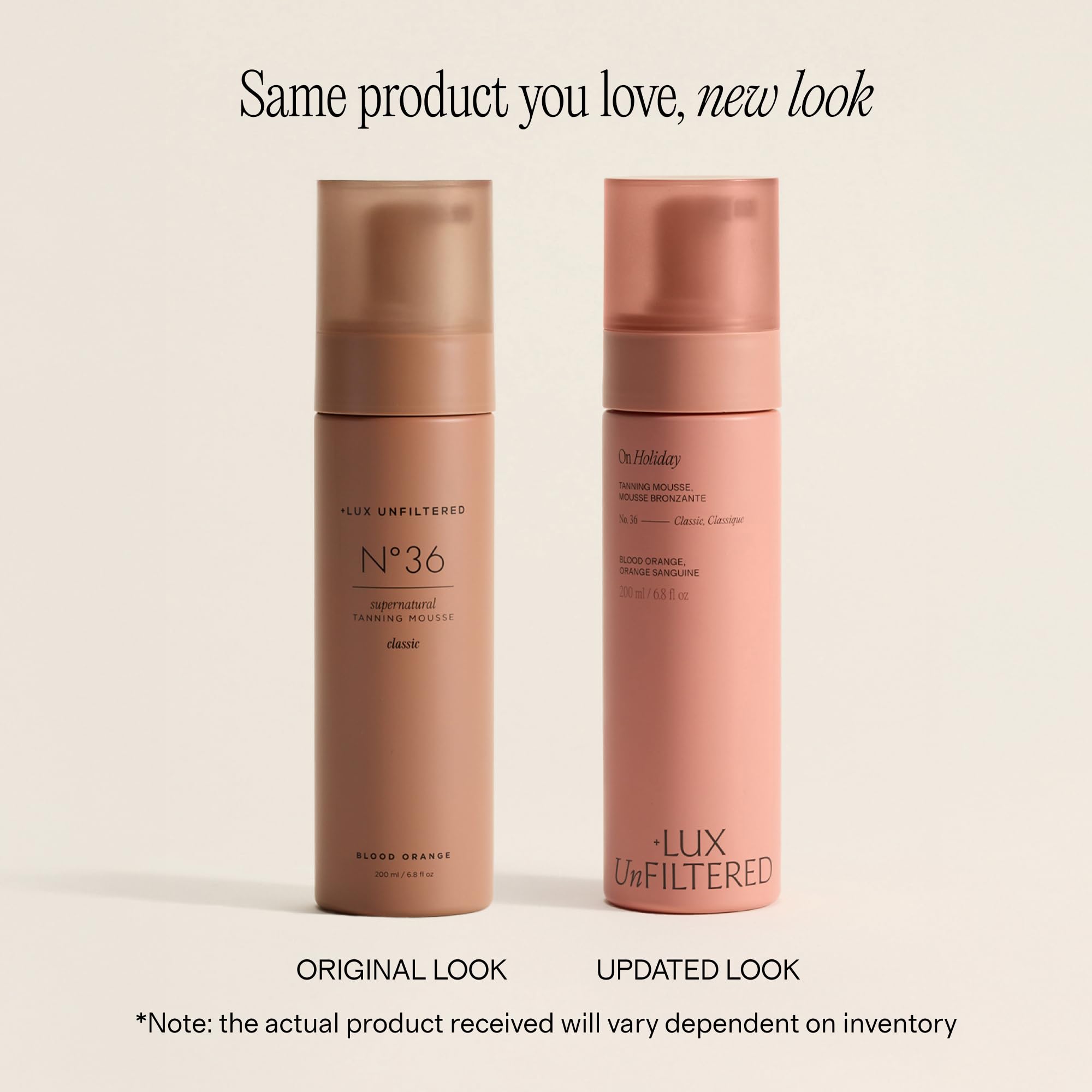 Lux Unfiltered N°36 pump dispensing mousse texture for fast-drying application