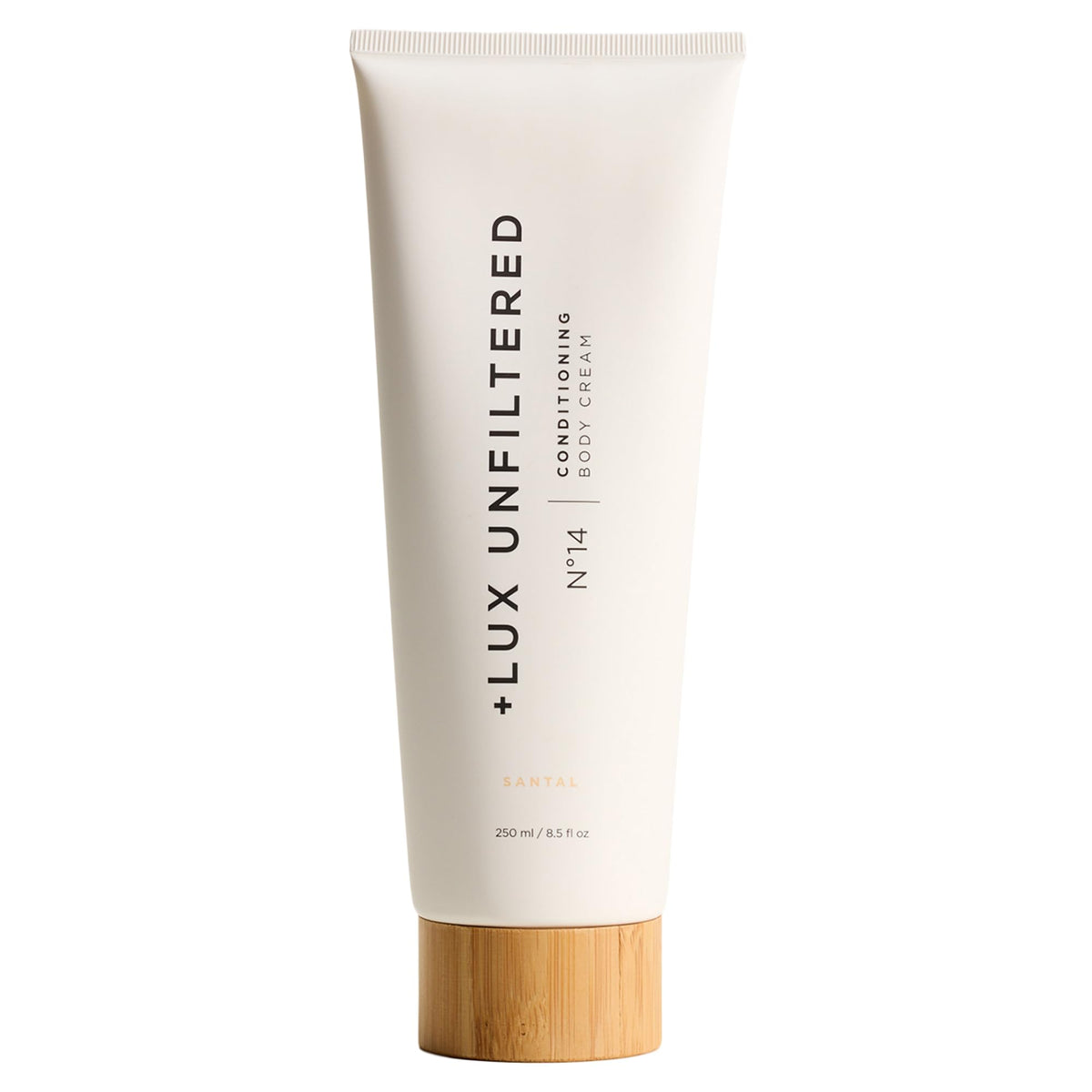 Lux Unfiltered front bottle showing product label and santal scent benefit