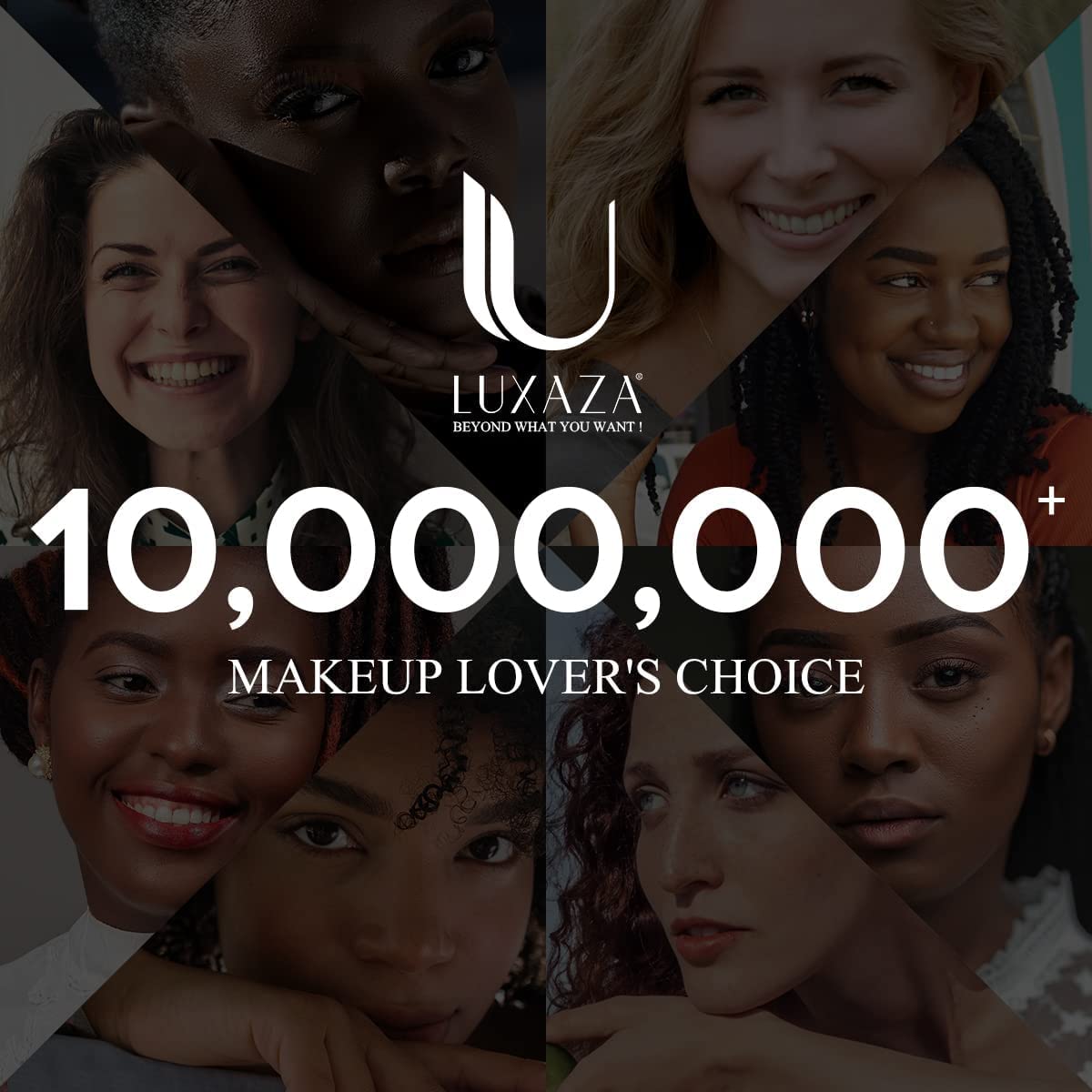 LUXAZA blending brush closeup demonstrating soft bristles for seamless edges