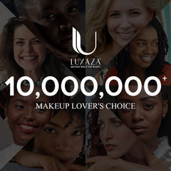 LUXAZA blending brush closeup demonstrating soft bristles for seamless edges