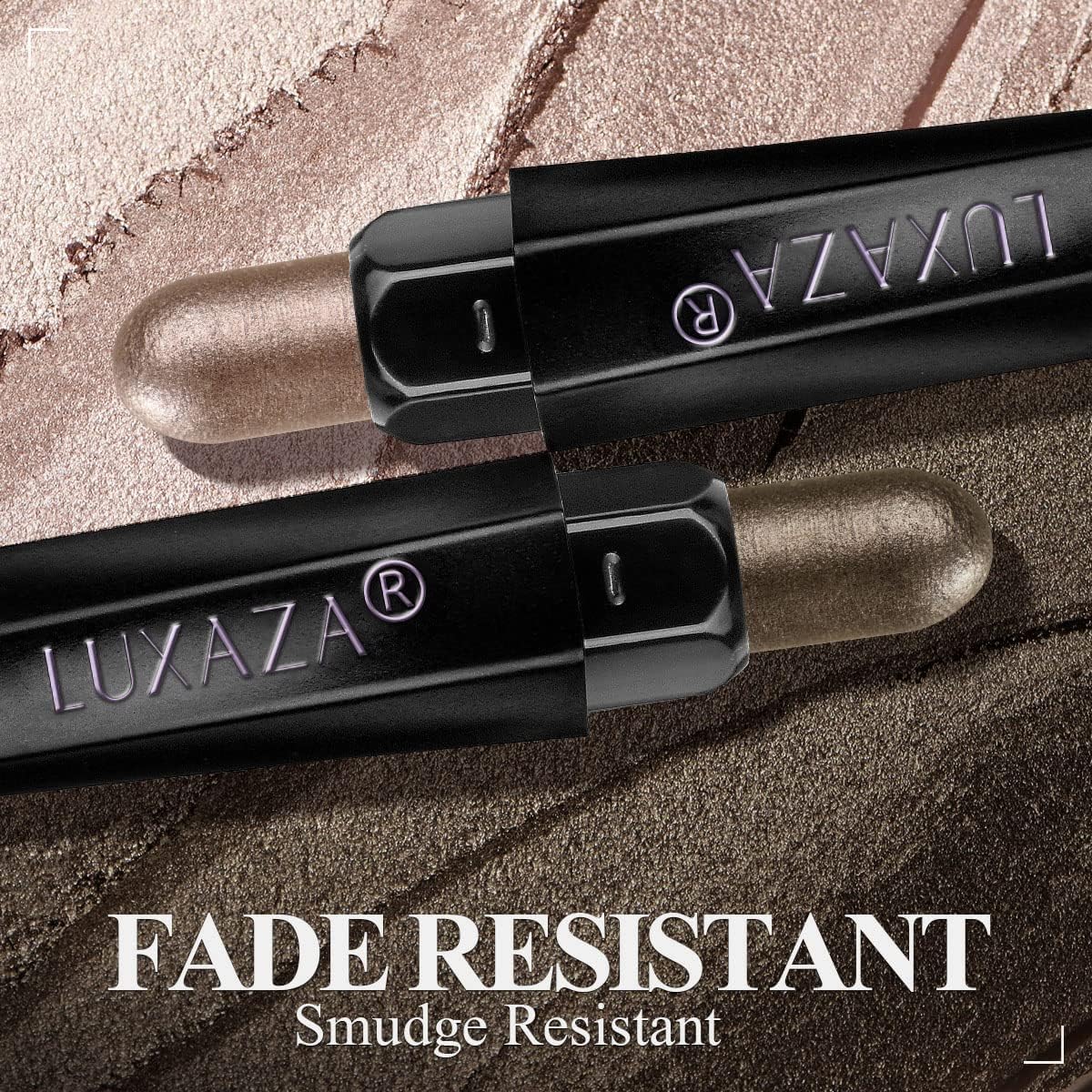 LUXAZA creamy texture close-up showing smooth glide and blendable finish