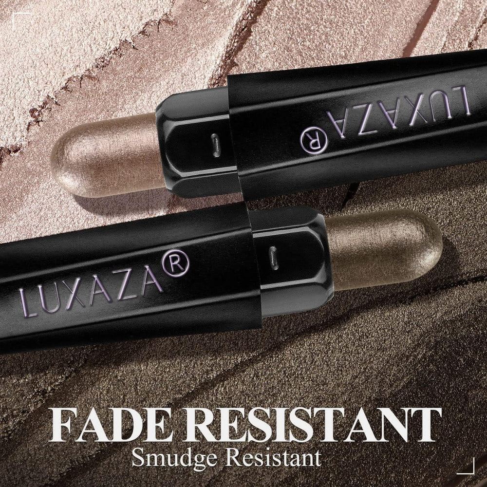 LUXAZA creamy texture close-up showing smooth glide and blendable finish