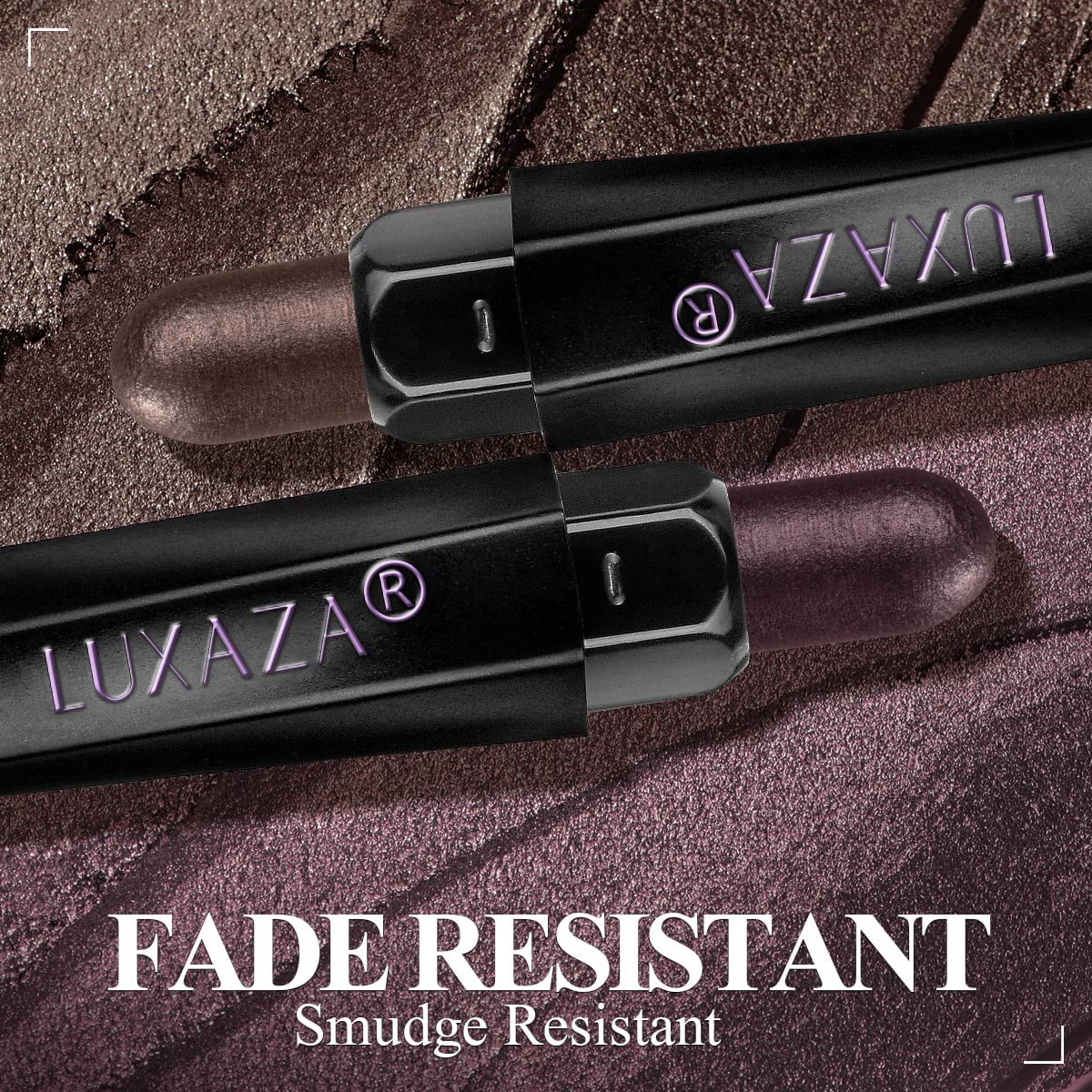 LUXAZA creamy pigment texture close-up highlighting smooth glide and blendability benefit