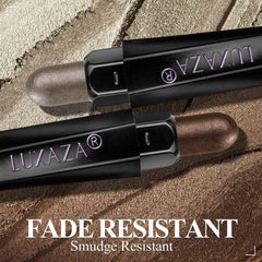 LUXAZA dual-ended pencil with soft synthetic brush for on-the-go blending
