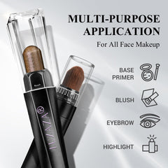 LUXAZA PRO next to lipstick showing compact size and travel convenience benefit