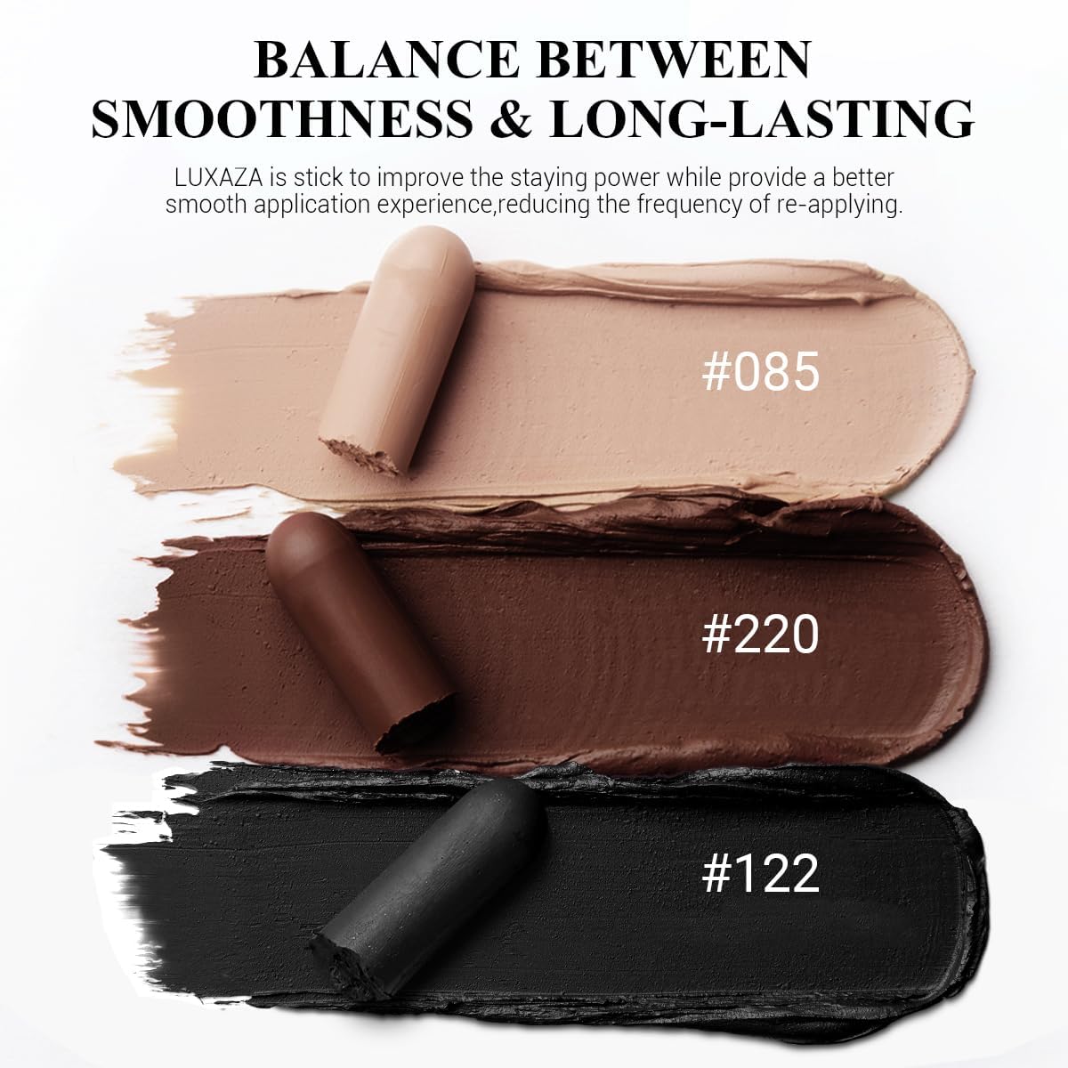 LUXAZA PRO stick tip showing creamy texture and easy application