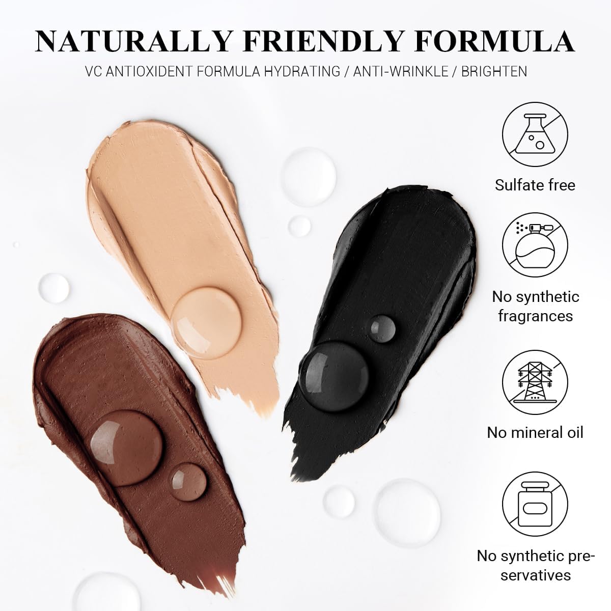 LUXAZA PRO arm swatches of three shades showing true pigmentation