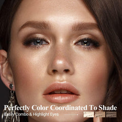 LUXAZA PRO swatches on skin showing pigmentation and coordinated tones benefit
