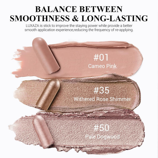 LUXAZA PRO cream texture close-up showing smooth finish and blendability benefits