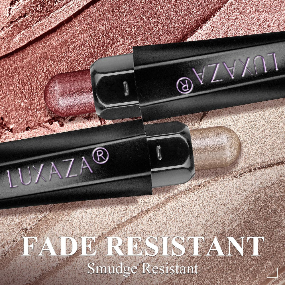 LUXAZA swatches on skin arm, long-lasting pigment and color payoff benefit