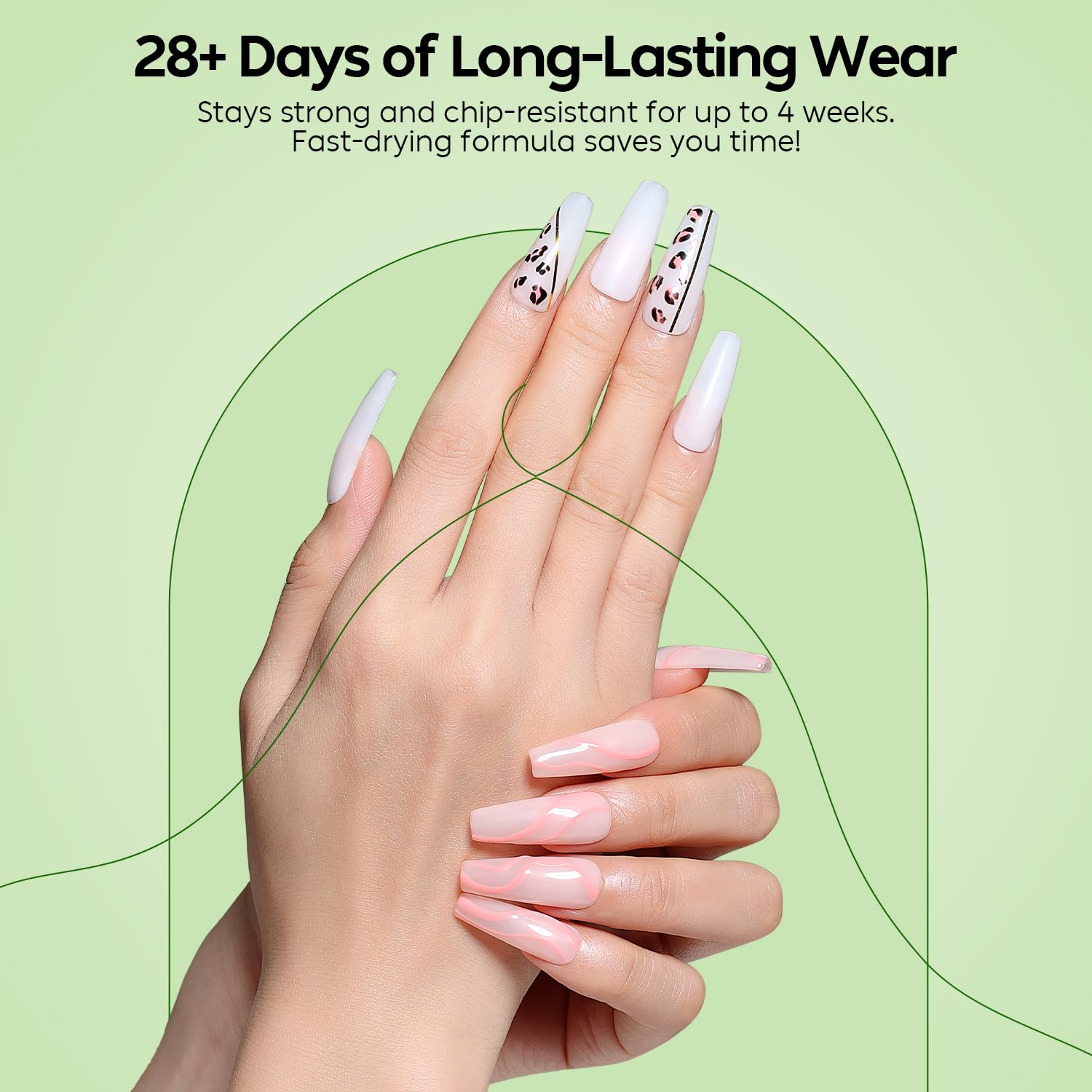 Luxbon in-use UV LED curing hand under lamp for faster, glossy finish