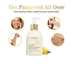 Luxe Beauty ingredients display with raspberry seed and sea buckthorn antioxidants