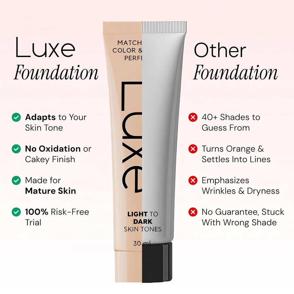 LUXE color-release demo illustrating microbead pigment activation on skin