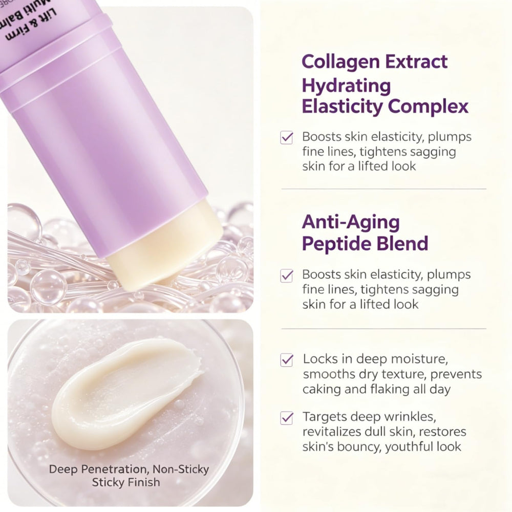 Luxe Korean Balm application under eye demonstrating quick, mess-free coverage