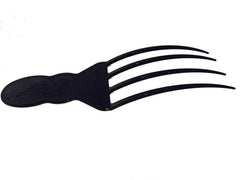 Luxe Therapy Scalp Soother Black front view showing ergonomic grip and curved teeth for soothing massage