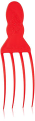 Luxe Therapy Scalp Soother Red front view showing curved teeth for gentle itch relief
