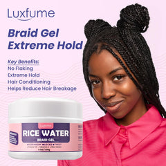 Luxfume gel on hands demonstrating easy application and precise control during styling