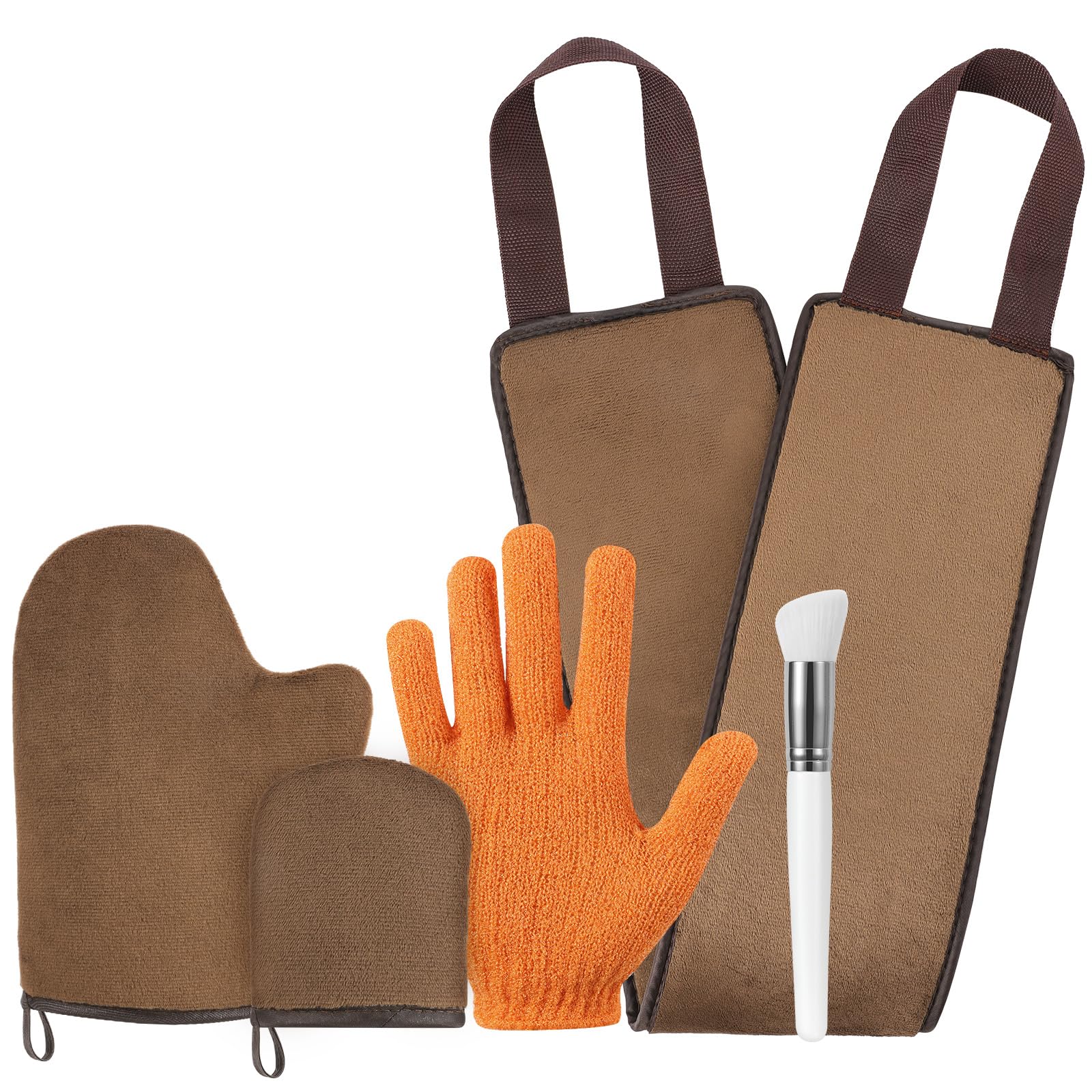 Luxspire front packaging showing full 5-piece mitt kit, neat organization and benefits