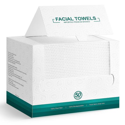 LUXU front packaging showing 50-count towels and convenient size