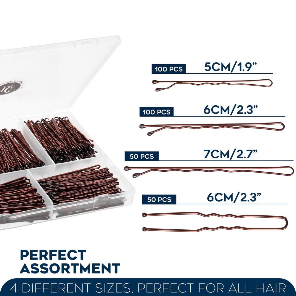Luxurecourt close-up of divided compartments organizing assorted pin sizes for quick access