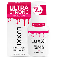 LUXXI holding nail embellishment showing reliable adhesion for gems