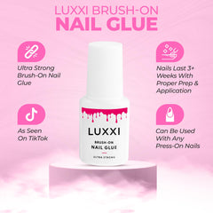 LUXXI at-home manicure lifestyle scene showing easy salon look at home