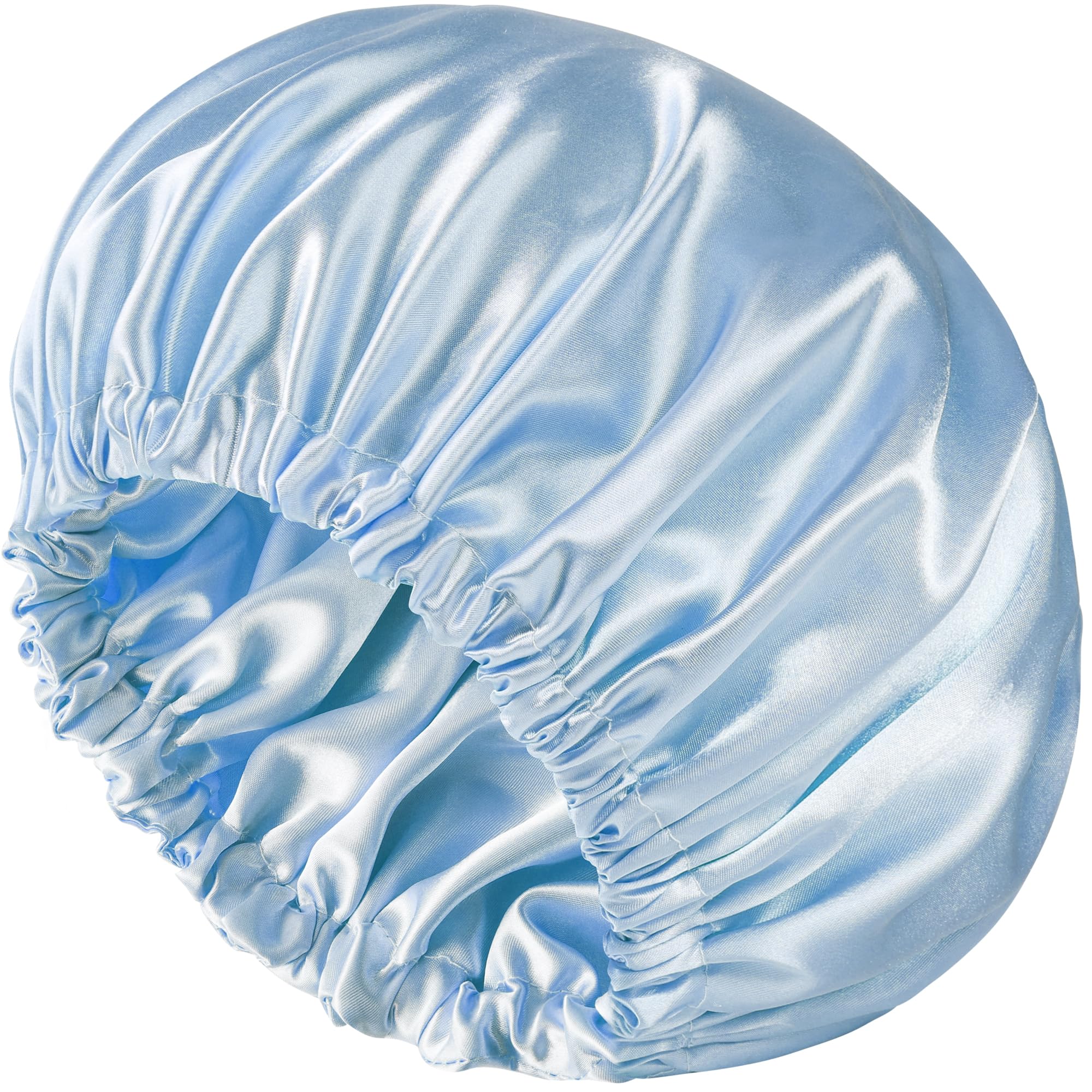 Luyfrsuu bonnet front view showing smooth satin and polished look benefit