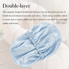 Luyfrsuu bonnet next to ruler showing 13-inch diameter for full hair coverage