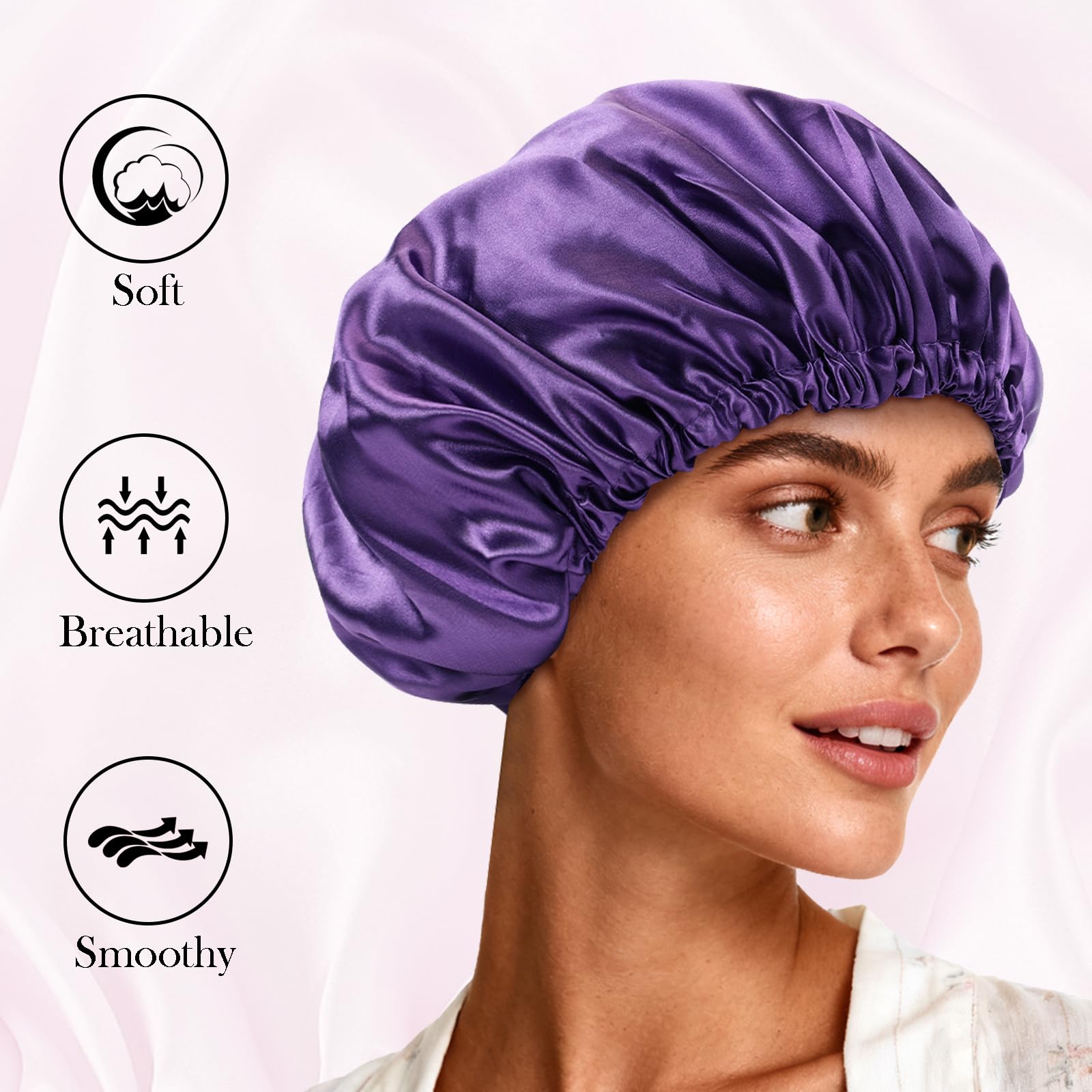 Luyfrsuu satin fabric close-up highlighting smooth texture and reduced friction