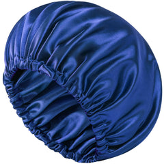Luyfrsuu bonnet front view showing smooth satin and secure band benefits protection