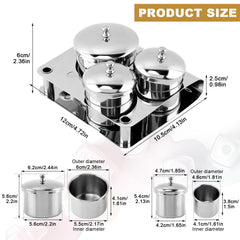LVOERTUIG top view with lids on cups preserving liquids and powders