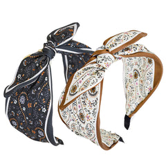 Lvyeer front view of two headbands showing color options and style benefit