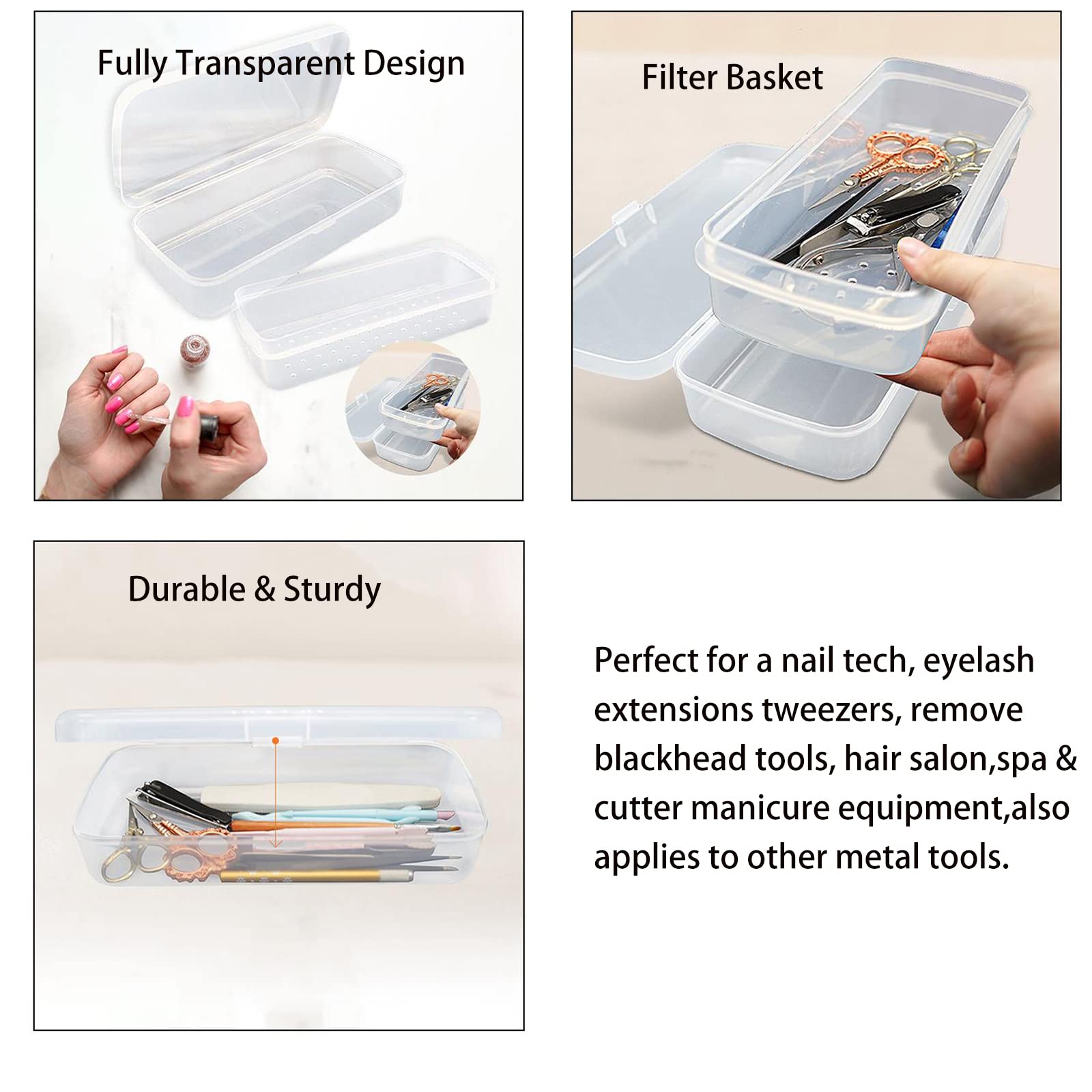 LXIANGN sterilizer box next to ruler showing compact 8.85 by 4.9 inch size
