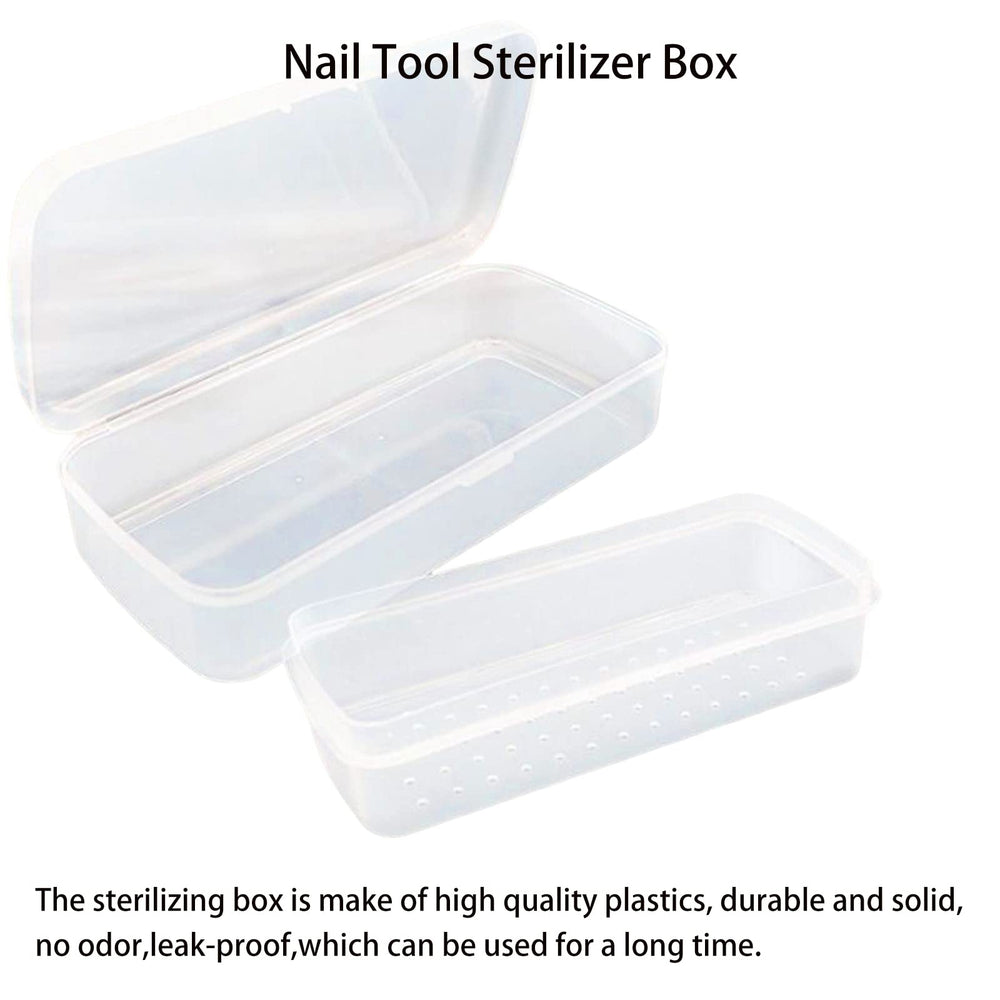 LXIANGN sterilizer box with tweezers and clippers inside for organized soaking