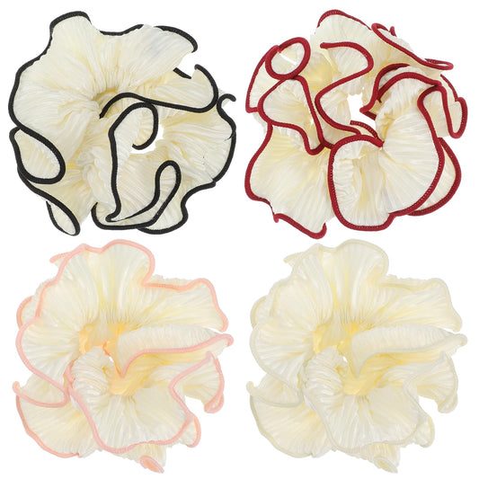 LXUEJIE front pack showing four color scrunchies and outfit versatility