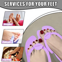 LYARCHTE slippers in salon use on client feet offering hygienic protection while polish dries