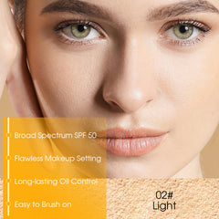 LYBHDAFA applying powder to face near nose and T-zone for matte finish and long-lasting setting benefit