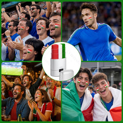 LYBHDAFA painted fan cheek showing bold flag colors for instant team spirit benefit