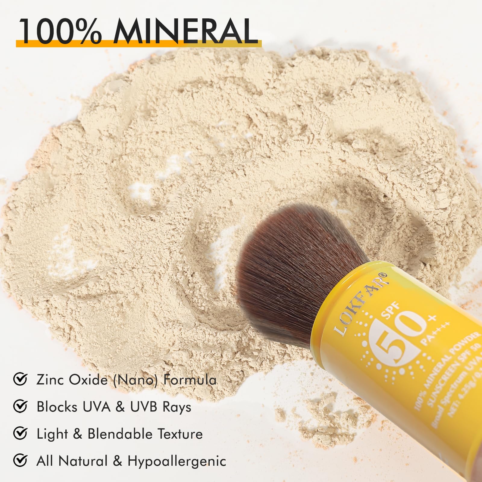 LYBHDAFA brushing along hairline and scalp for discreet sun coverage