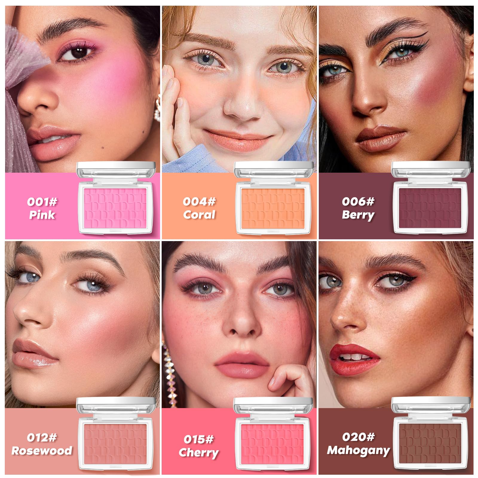 LYBHDAFA open compact with brush illustrating easy on-the-go touch-ups