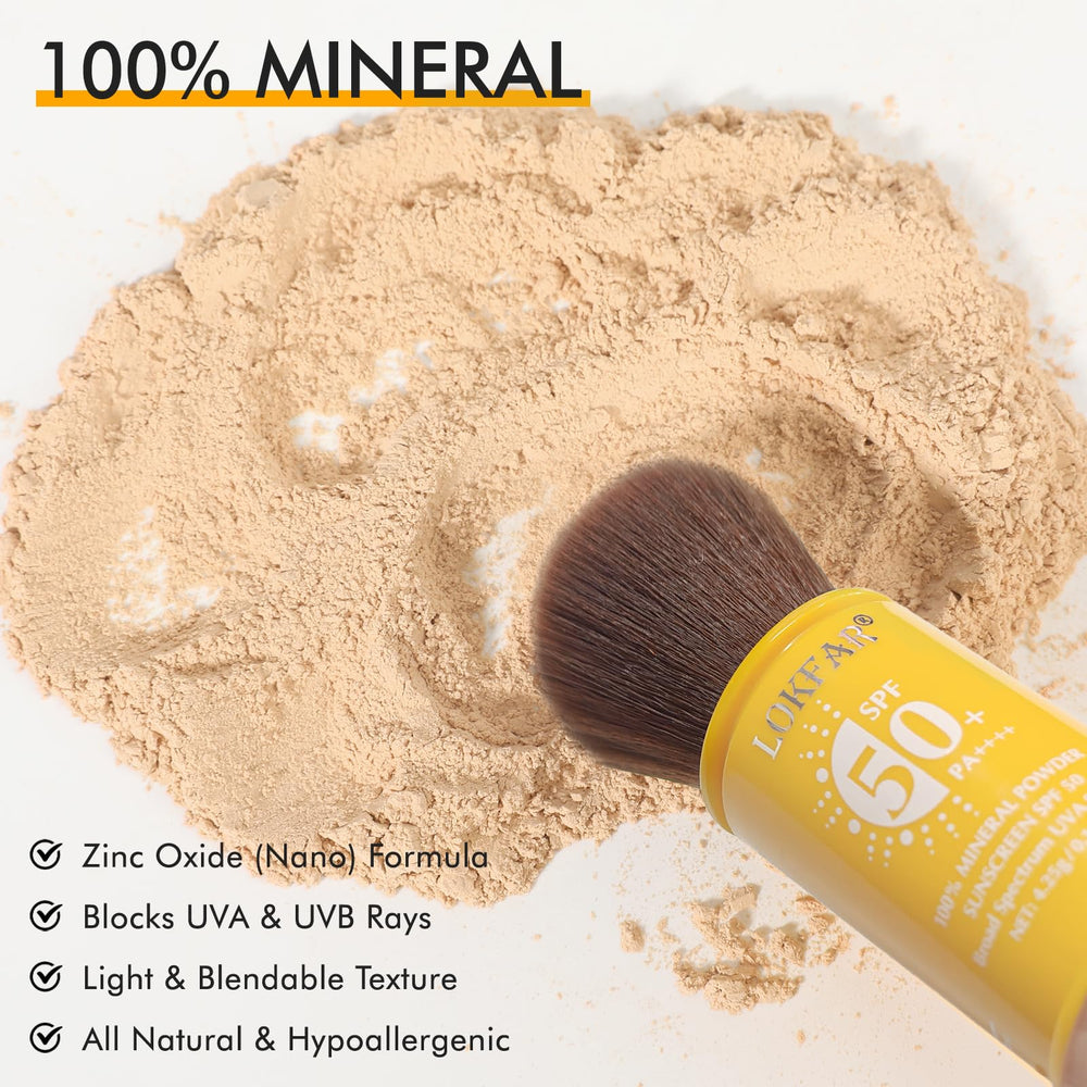 LYBHDAFA powder used along hairline and scalp to protect sensitive areas and reduce sun exposure
