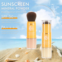 LYBHDAFA compact held in hand to show travel-friendly size and on-the-go sunscreen convenience