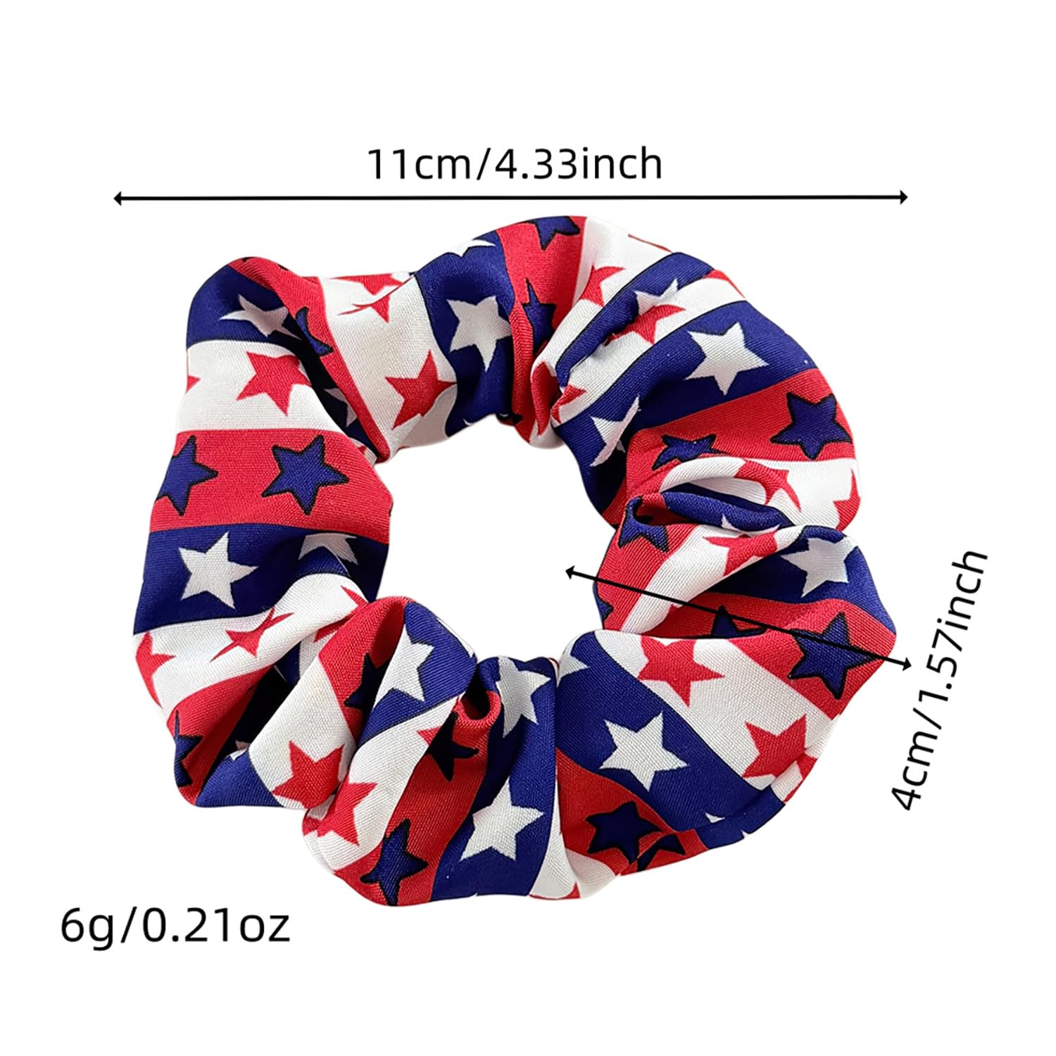 LYLYNB scrunchies styled at picnic, adds patriotic flair to outfit