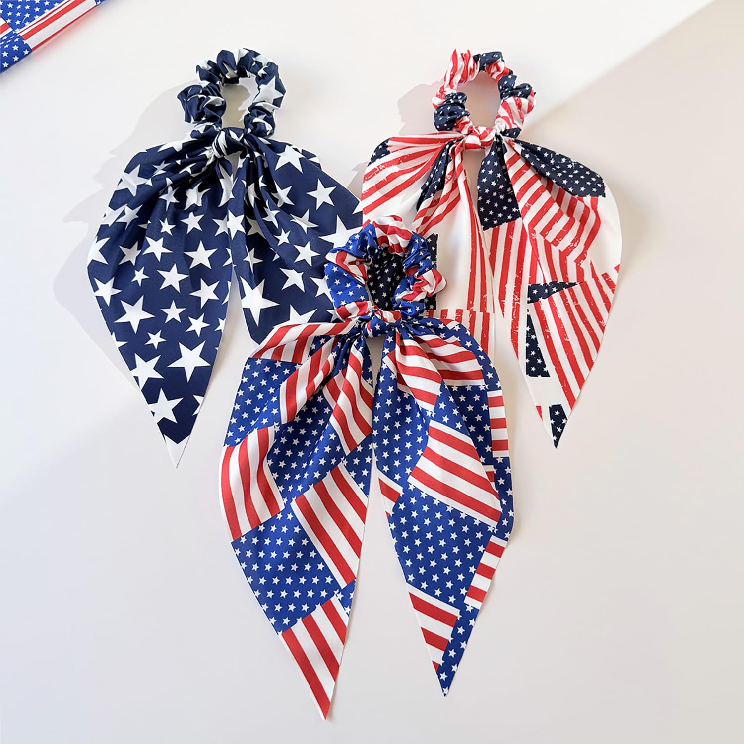 LYLYNB scrunchie next to ruler showing size and scale for accurate fit expectations