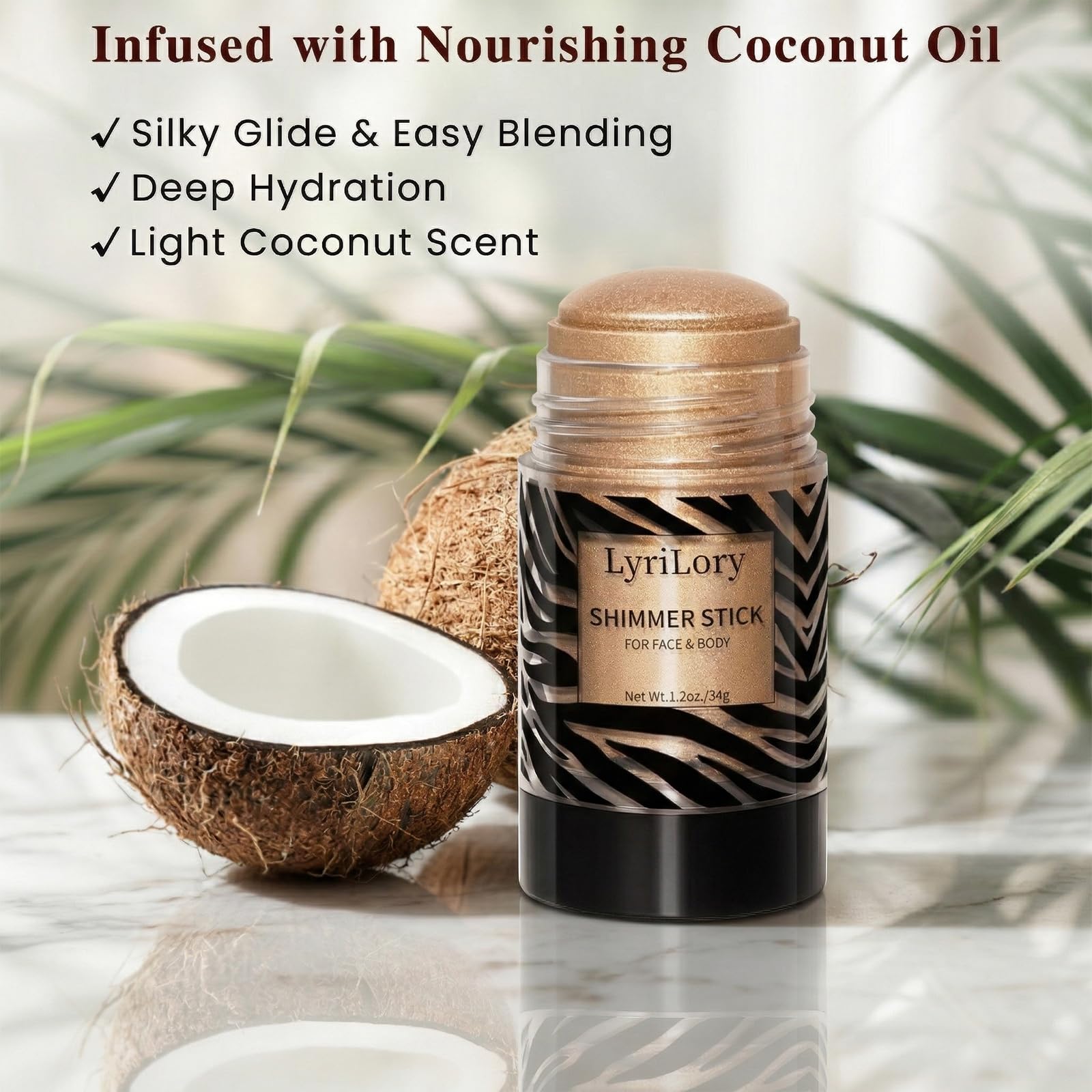 LyriLory application with fingertip to blend, delivering quick natural luminosity