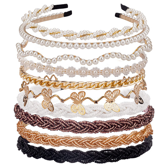LYroo front pack display showing ten different headband styles and colors for outfit variety
