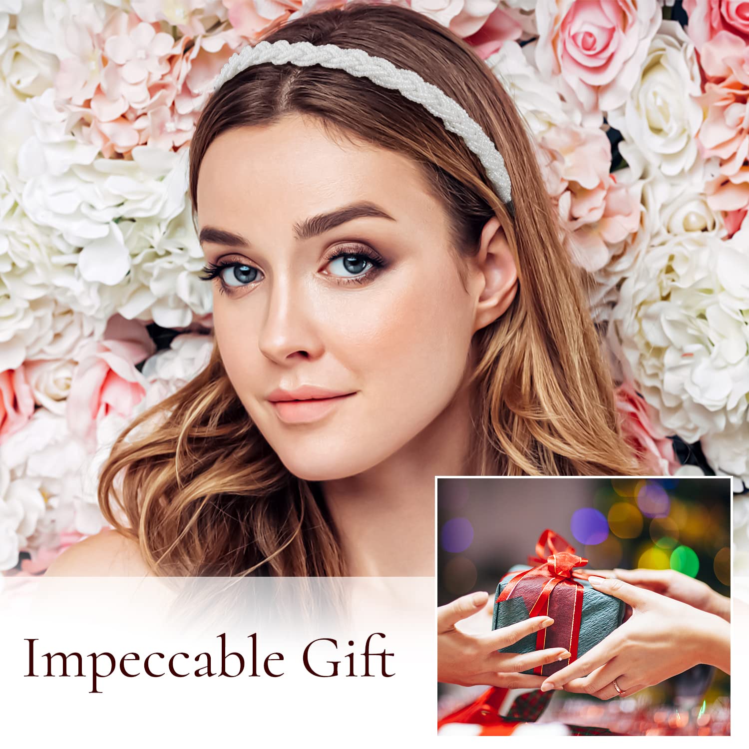 LYroo headband on model illustrating secure, attractive everyday wear