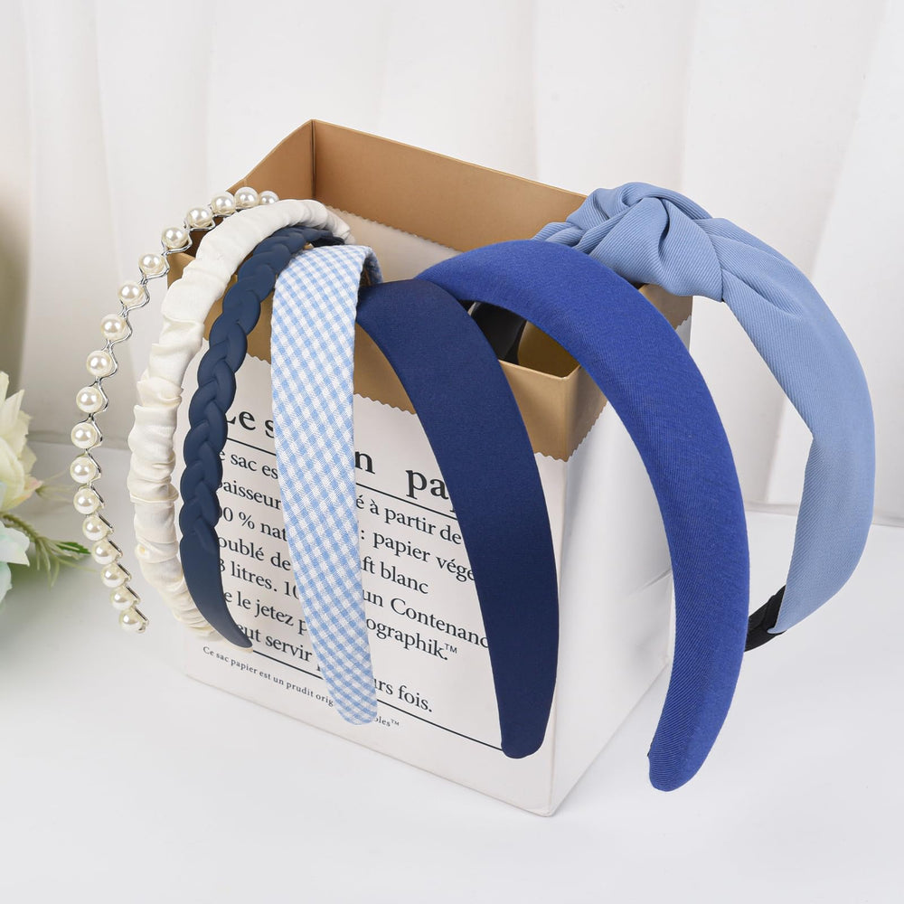 LYroo pearl-accent headband close-up highlighting decorative pearls for elegant looks