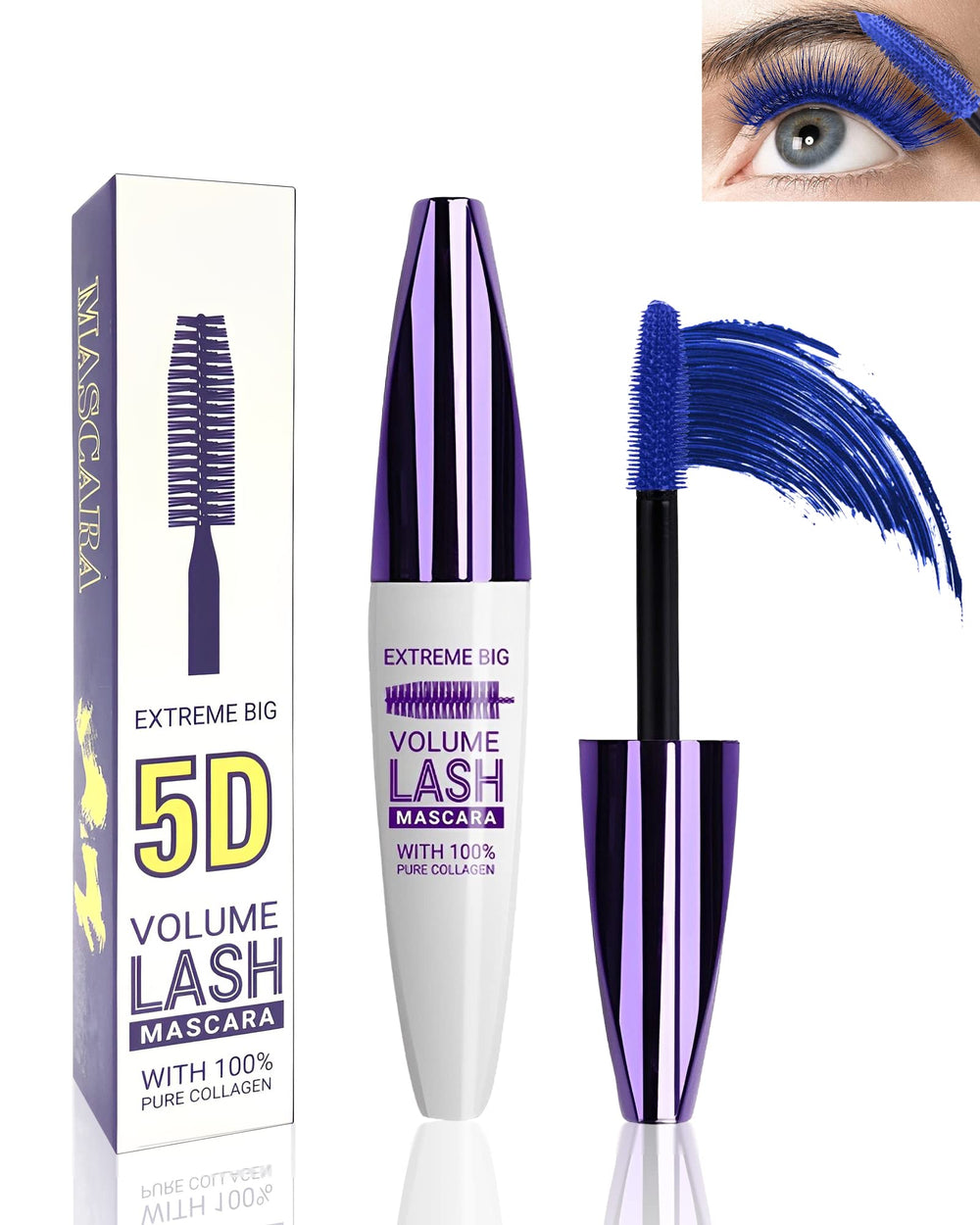 LYSdefeu front packaging showing compact blue mascara, travel-ready benefit
