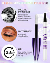 LYSdefeu 5D fiber mascara wand detail, highlights fibers for visible length benefit